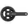 Система SHIMANO DEORE, M6000-2, 175 мм, интегрированный вал, 10 скоростей, 38/28T без каретки, черный EFCM6000EX88X